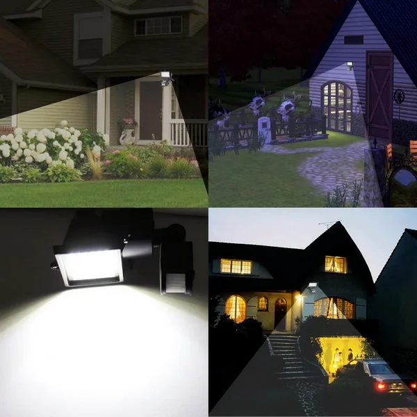 

Homdox LED Motion Sensor Floodlight Waterproof 60 LED Sense Reflector Solar Security Lamp Outdoor Spotlights Garden Light #40-23