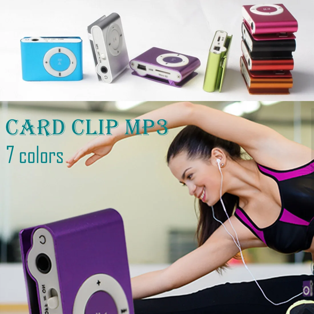 

Portable MP3 Player Mini Clip MP3 Player Waterproof Sport Mp3 Music Player Walkman Lettore Mp3 with TF Slot Jack Nice Sound