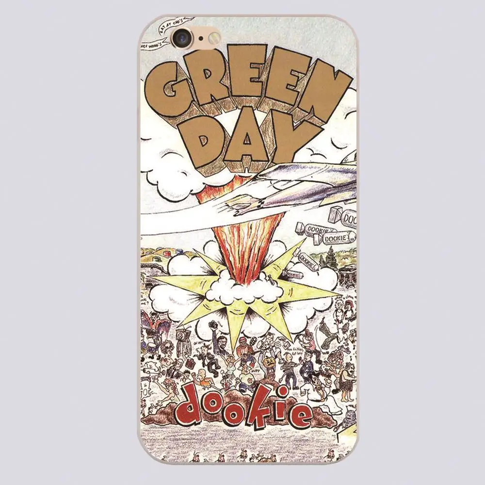 New arrived GREEN DAY DOOKIE AMERICAN PUNK ROCK Design white skin phone cover cases for iphone 4 5 5c 5s 6 6s 6plus |