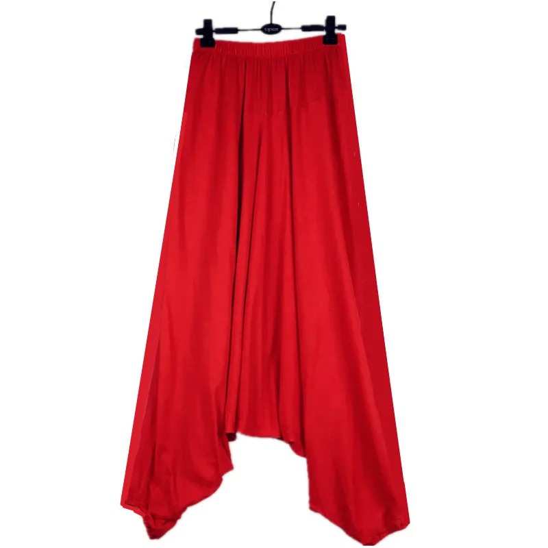 Весенние мужские штаны, повседневные штаны размера плюс M-5XL, штаны для танцев, широкие штаны-шаровары, повседневные штаны-шаровары - Цвет: Красный