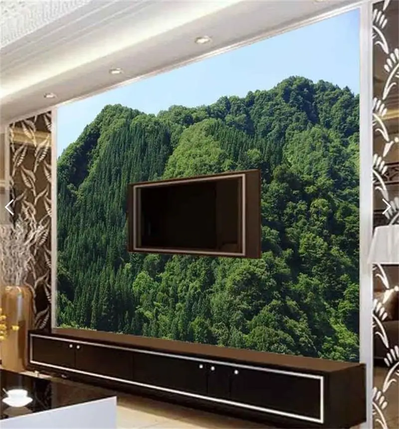 3D комната обои на заказ фотообои плотные лесные пейзажи 3d фото ТВ фон настенные