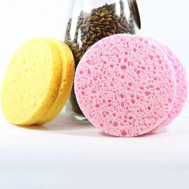 Cheap 1pcs Natural Wood Fiber Face Wash Cleansing Sponge Beauty Makeup Tools Accessories Round Yellow Pink Puff Facial Cleanser D3 Cheap 1pcs Natural Wood Fiber Face Wash Cleansing Sponge Beauty Makeup Tools Accessories Round Yellow Pink Puff Facial Cleanser D3