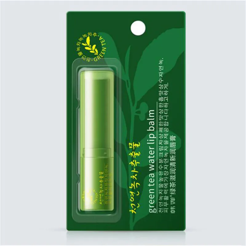 Зеленый чай бальзам для губ растительный увлажняющий бальзам для губ женский зимний защита и уход за кожей бесцветный Восстанавливающий морщины для губ