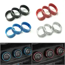 3 шт. интерьер аудио кондиционером кнопки крышка Украшение твист переключатель кольцо отделка для Jeep Wrangler JK JKU Компас Патриот 2011