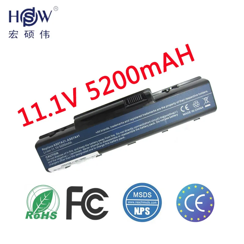 HSW Аккумулятор для ноутбука Acer AK.006BT.020 AK.006BT.025 AS07A31 AS07A32 AS07A41 AS07A42 AS07A51 AS07A52 AS07A71