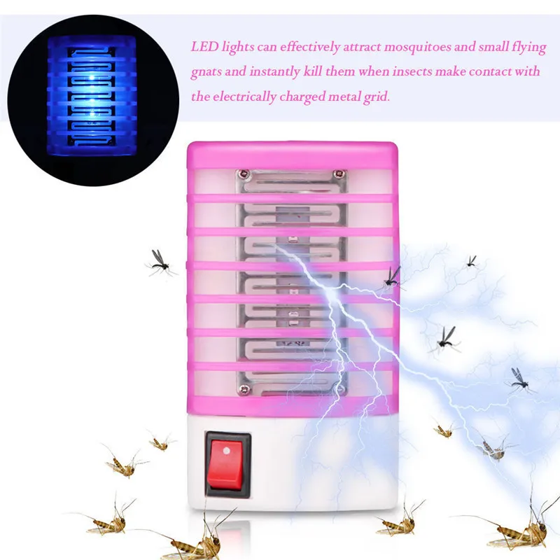 Anti Mosquito Killer Lamps LED Socket Electric Mosquito Fly Bug Insect Trap Killer Zapper Night Lamp Lights lighting EU US Plug