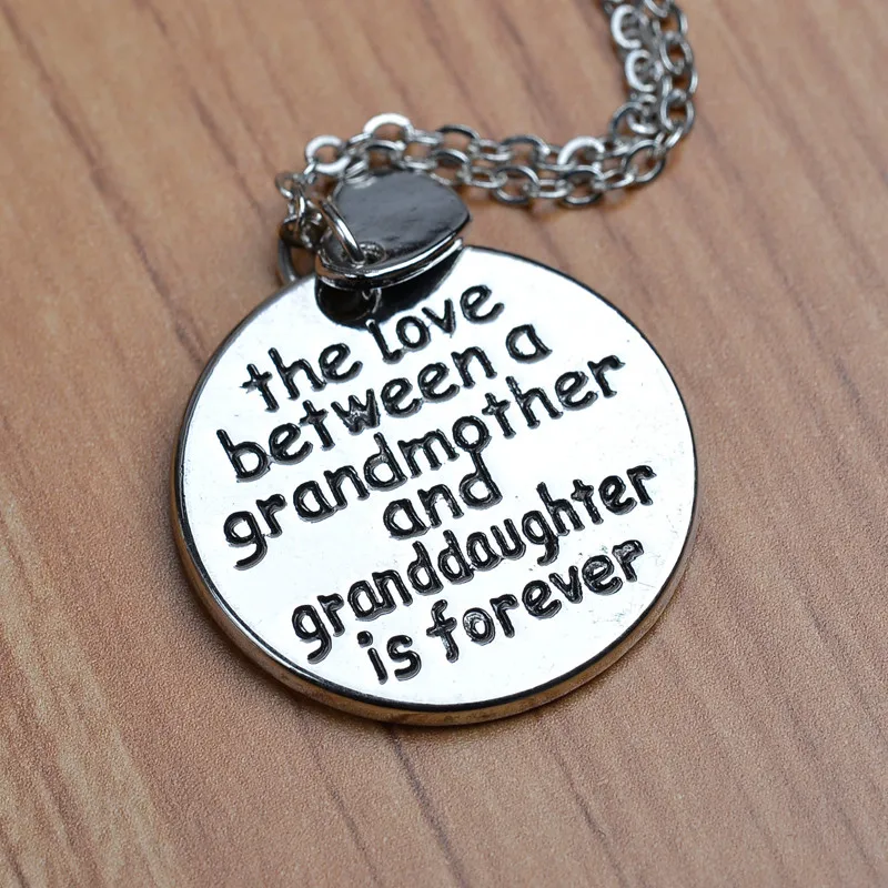 Любовь между бабушкой и дочкой Семья Сердце ожерелье кулон для красивой бабушке лучшие подарки на Рождество модные украшения