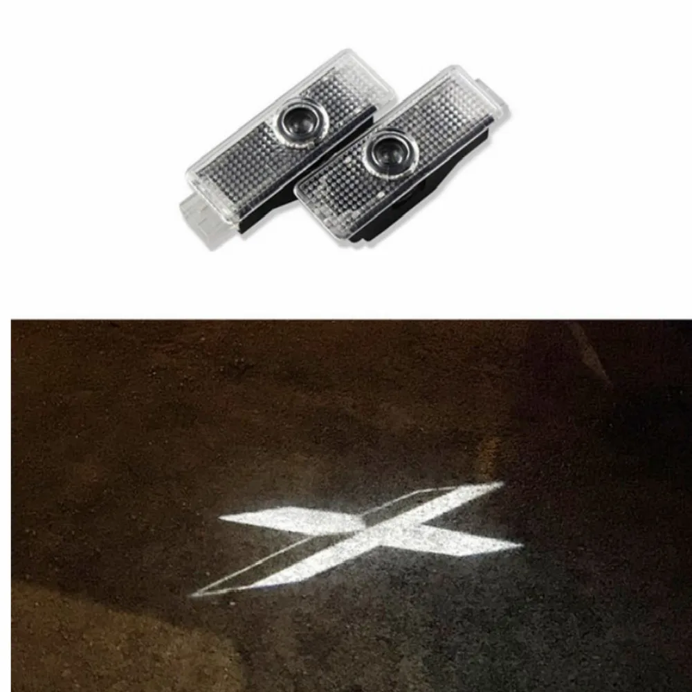 JURUS Free shipping 2pcs Car Door Light Car For BMW X logo Car Door Welcome Light