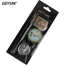 Миниатюрная карманная катушка для ловли со льдом и удочкой, набор комбо из алюминиевого сплава, ручка, удочка для соленой воды, пресноводная, расширенная, 1,34 м