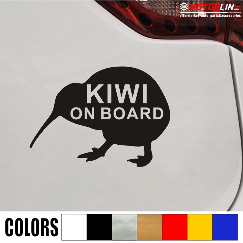 

Kiwi On Board Bird New Zealand Decal Sticker Car Vinyl pick size color no bkgrd