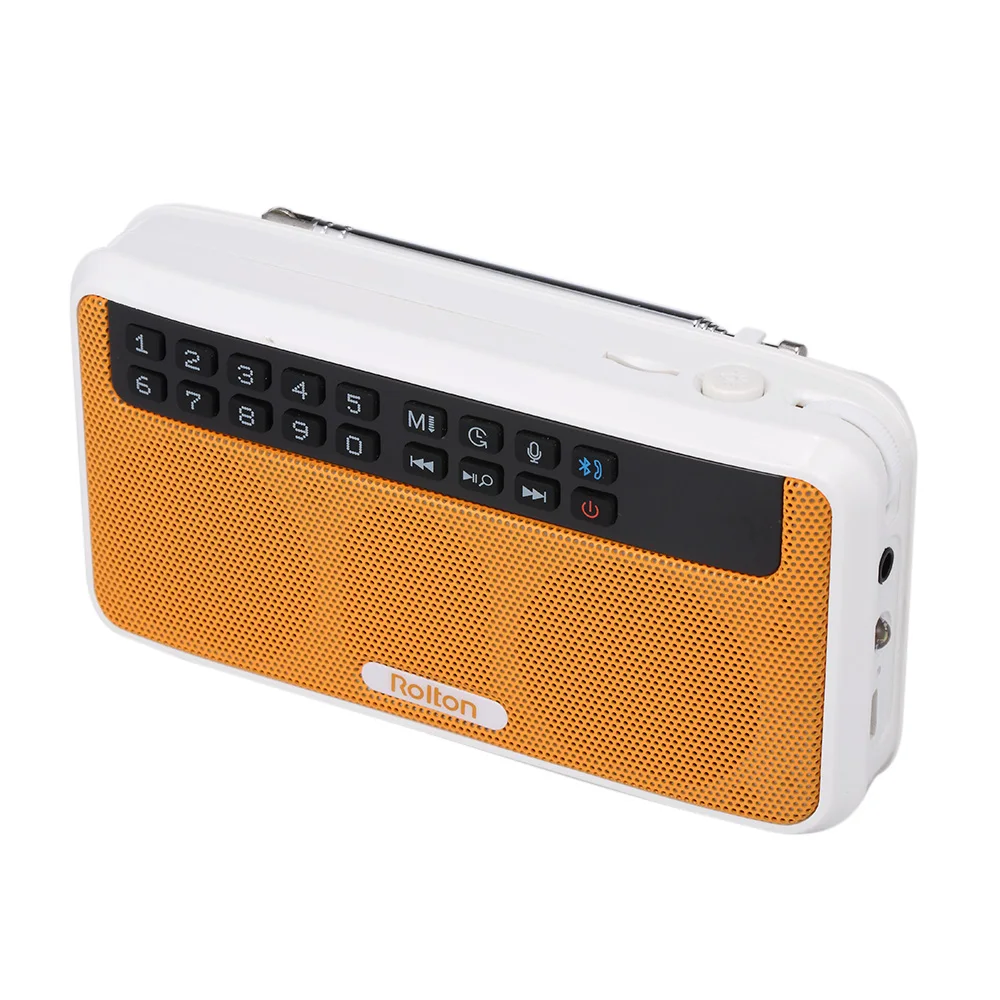 Rolton E500 fm-радио 6 Вт беспроводной Bluetooth динамик Портативный цифровой fm-радио Hi-Fi стерео TF музыкальный проигрыватель со светодиодный микрофоном