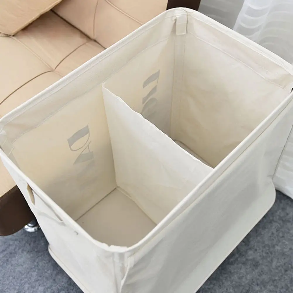 2 القسم سلة الغسيل طوي المتداول الغسيل فارز تعوق صندوق تخزين ملابس سلة بن المنظم حقيبة
