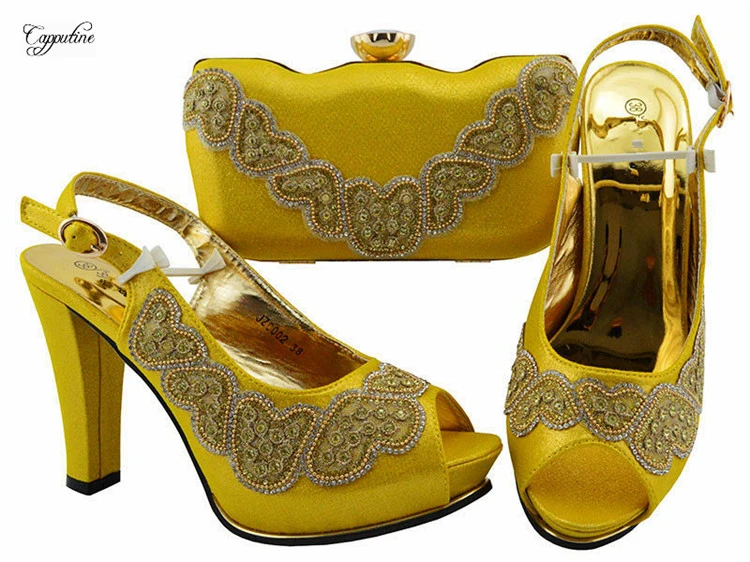 yellow evening shoes