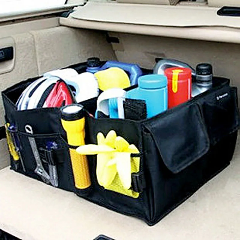 Car Supplies Oxford Fabric Car Trunk Storage Box Folding Multi Use Tools Organizer Car Portable