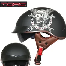 TORC harley estate dell’annata mezza casco con visiera retro capacete moto casco jet casco moto casco DOT