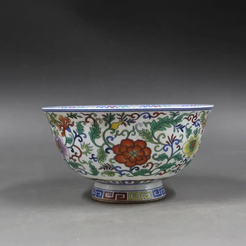 

Antique QingDynasty porcelain bowl,Pastel flower bowl #3,Hand-painted crafts,Decoration,Collection&Adornment,Free shipping