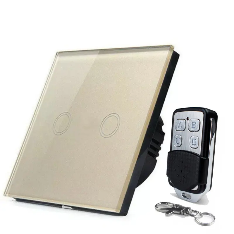 

EU/UK Standard Touch Switch LED Wall Light Switch 170-240V Wireless RF433 Remote Control Smart Switch