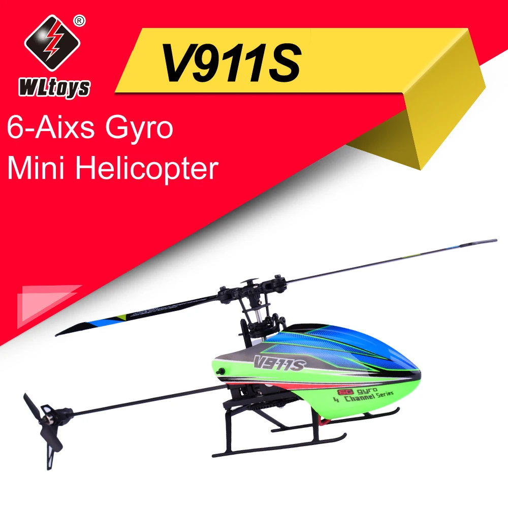 WLtoys V911S 2 4G 4CH 6 Aixs гироскоп с одним лезвием беспилотный мини вертолет