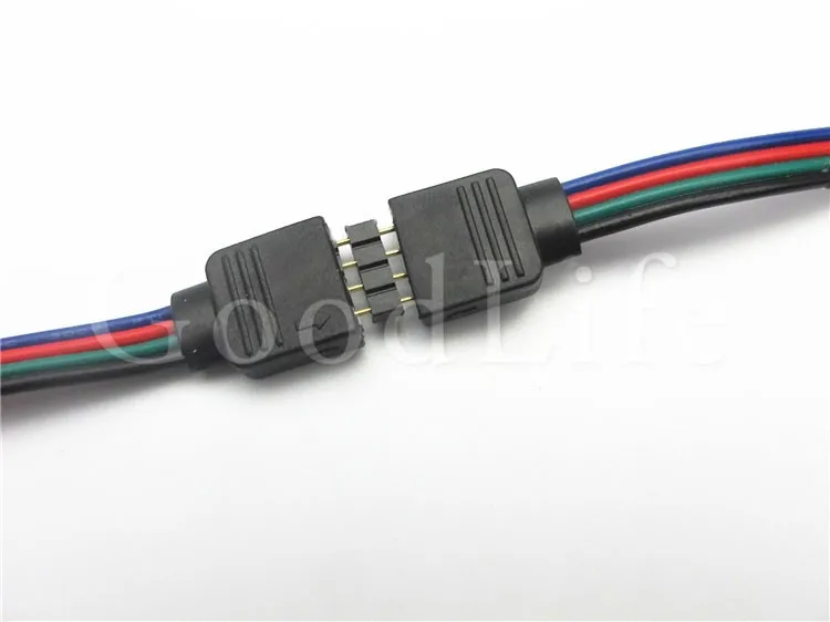 4pin RGB Разъем, 4 pin игла, мужской тип двойной 4pin, небольшая часть для Светодиодные ленты светильник RGB 3528 и 5050 полосы 10 шт./лот