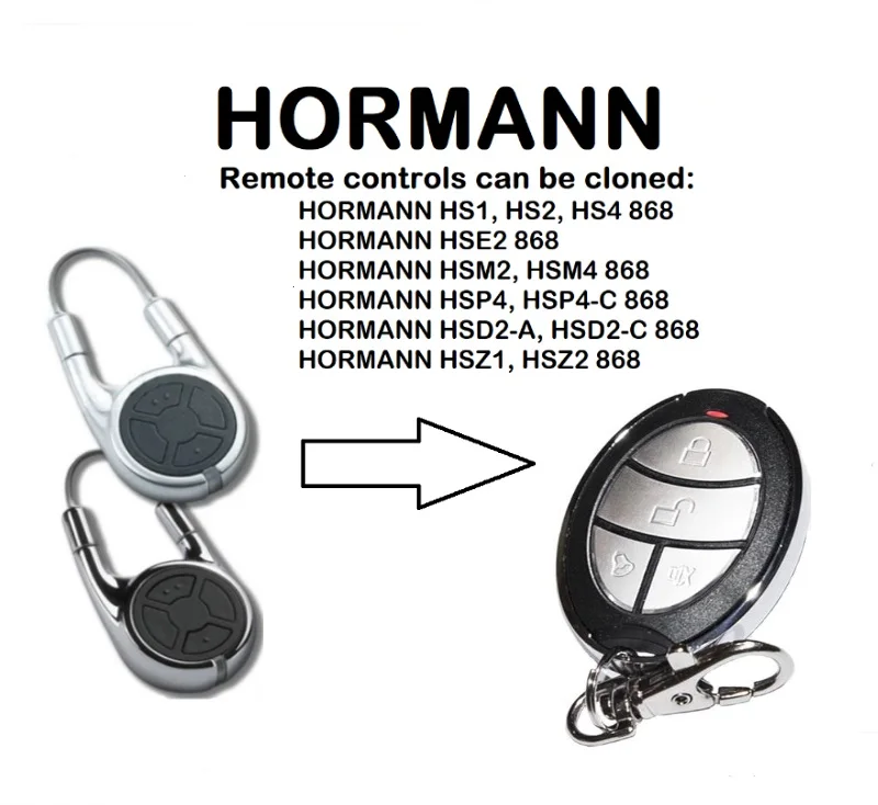 

HORMANN HSD2-A HSD2-C 868 Universal Remote Control Duplicator 868.35MHz.