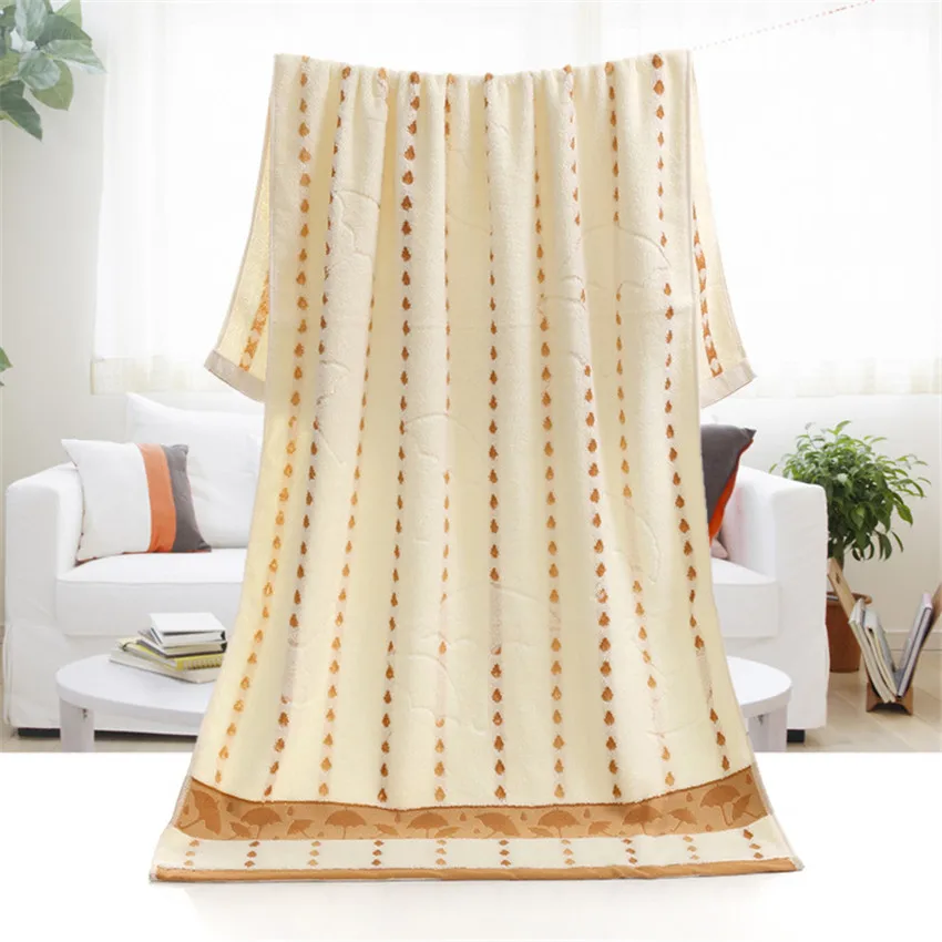 

Free shipping 100% Cotton Towels 70x140cm Cute umbrella pattern Bath Towels for Adults Bathroom 3 colors large beach towels