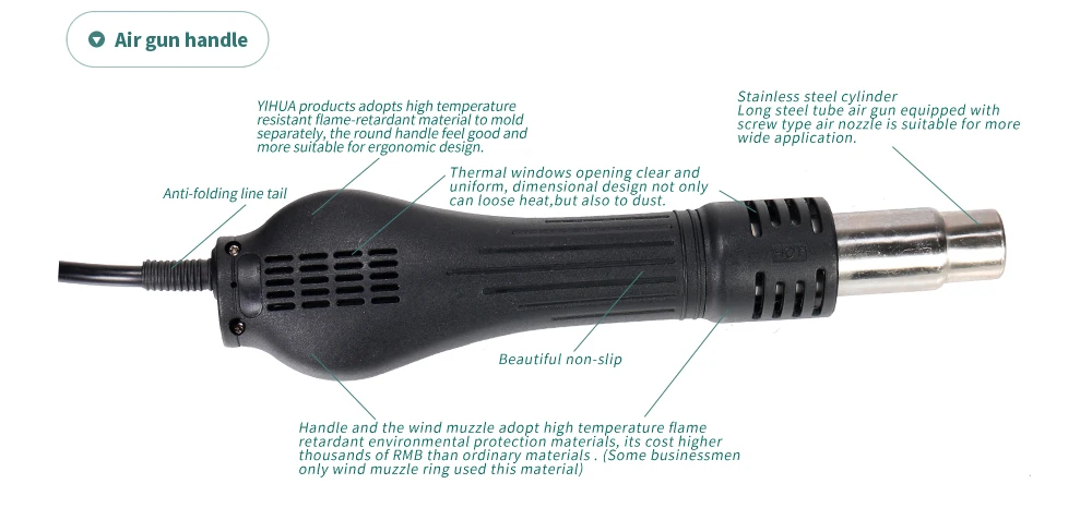 220 В YIHUA 959D SMD паяльная станция с паяльником фена паяльная станция