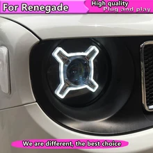 Автомобильный Стайлинг фар в сборе для JEEP Renegade фар светодиодный фары H7 ксеноновые линзы с DRL