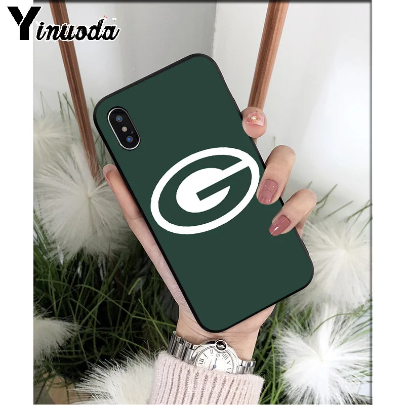 Yinuoda Green Bay Packers Мягкий силиконовый чехол для телефона из ТПУ для Apple iPhone 8 7 6 6S Plus X XS MAX 5 5S SE XR мобильных телефонов