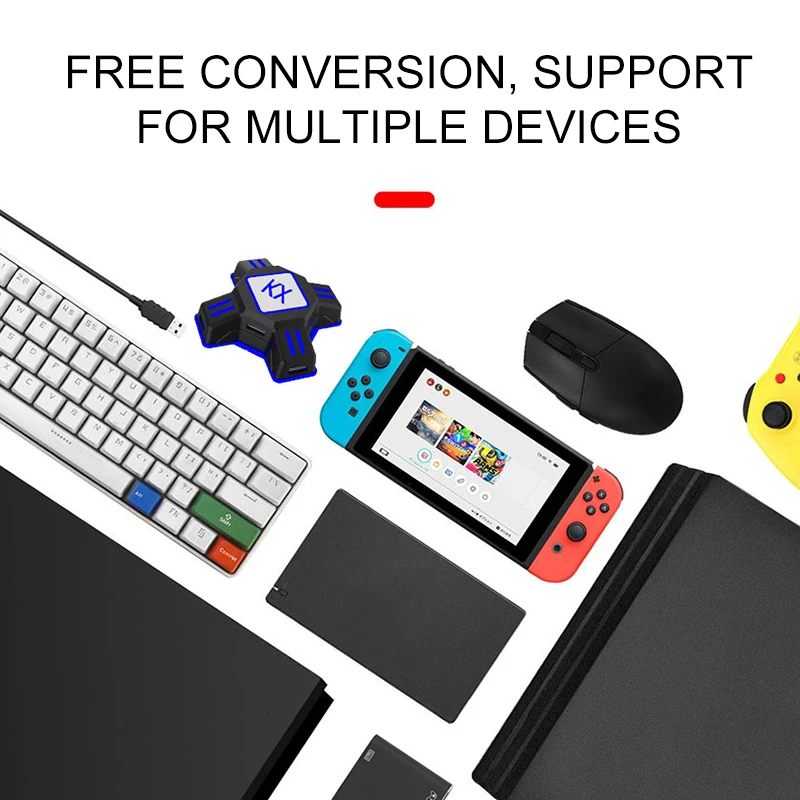 

Suitable for Switch/Xbox/PS4/PS3 Gamepad To Keyboard and Mouse KX Converter Box