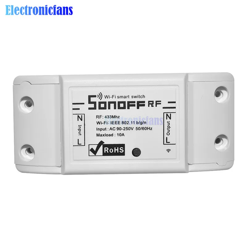 Sonoff 433 МГц RF Wifi умный переключатель дистанционного управления AC220V/10A модифицированный Интернет вещей модуль выключателя для интеллектуального дома