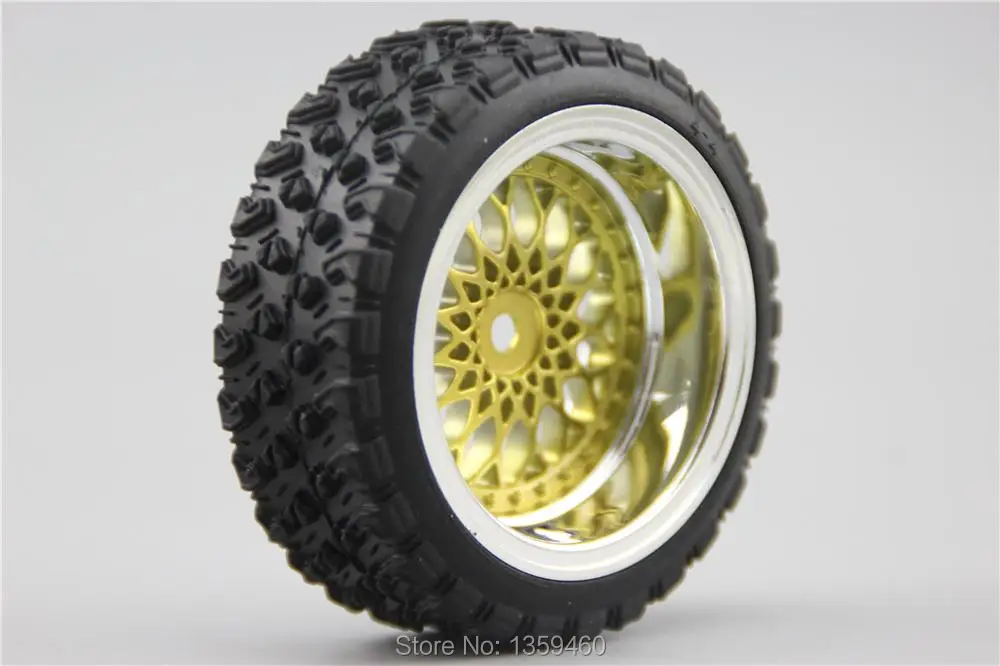 4pcs 1/10 Rc Soft Rubber Rally Touring Tire Tyre Wheel Rim Y12cg 3/6