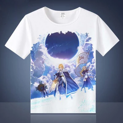 Новая аниме Fate Zero футболка Saber Archer Fate/Zero модная Мужская и Женская Удобная дышащая