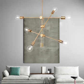 

Nordic Rotatable Chandeliers DIY Hanging Light Fixtures 220v 110v Modern Led Chandelier Lighting For Living Room Restaurants