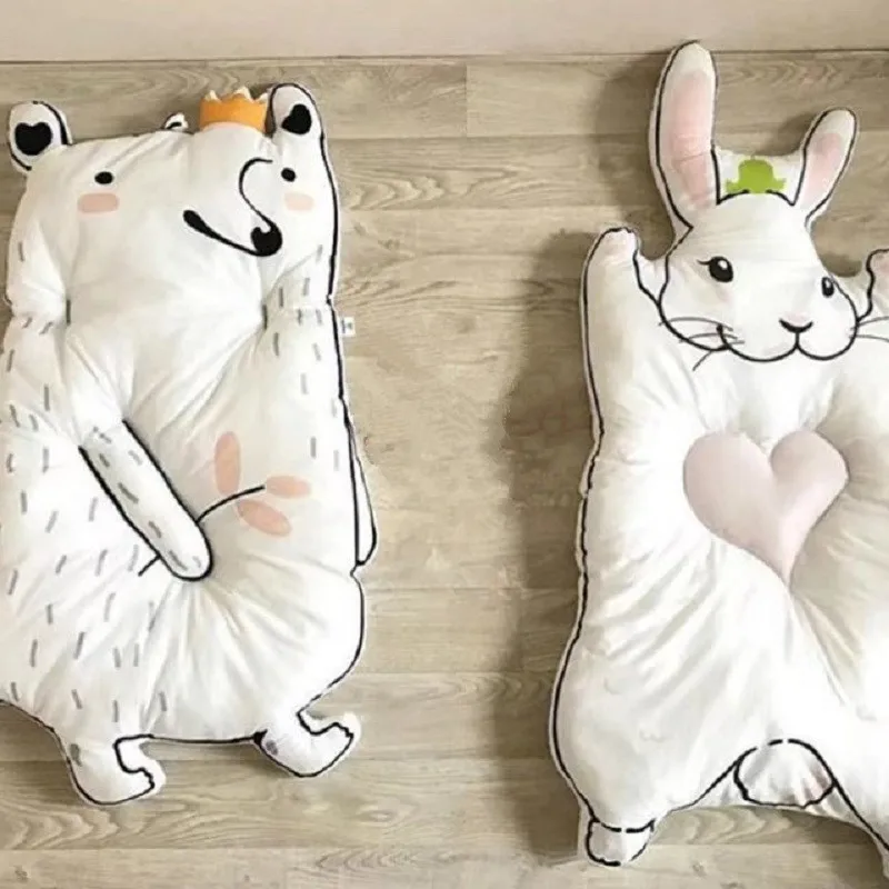 Cartoon Animals Rabbit Raccoon Shape Quilted font b Play b font font b Mats b font