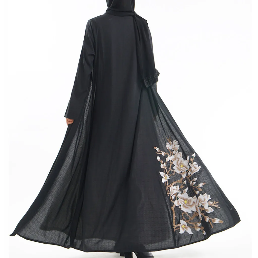 Хит, уникальный дизайн, мусульманское женское ожерелье с круглым вырезом, арабское, для Ближнего Востока, длинный рукав, платье, мусульманское женское платье, новое поступление