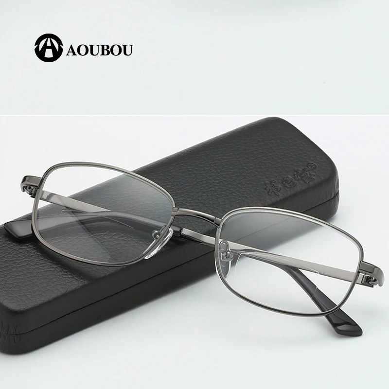 

Bifocal Double focus Reading glasses metal Full frame magnif Old man Read TV newspaper Anti-glare gozluk cercevesi bayan gozluk