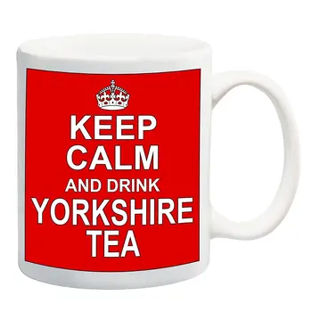 

Keep Calm and Drink Yorkshire Tea Red Novelty Funny 11 Oz Ceramic Gift