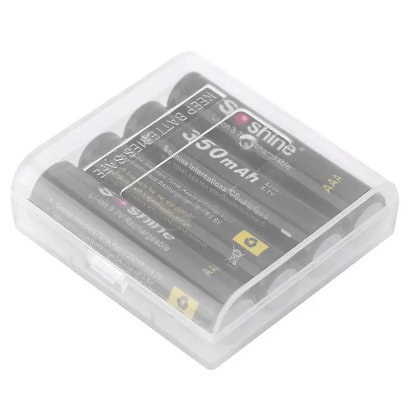 

IG-Soshine 4pcs 3.7V AAA 10440 350mAh with Transparent box Li-ion Battery