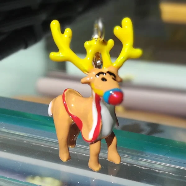 

Reindeer Wapiti Charm,Three-dimensional Europe Style Enamel Animal Jewelry For Christmas Gift 925 Sterling Silver