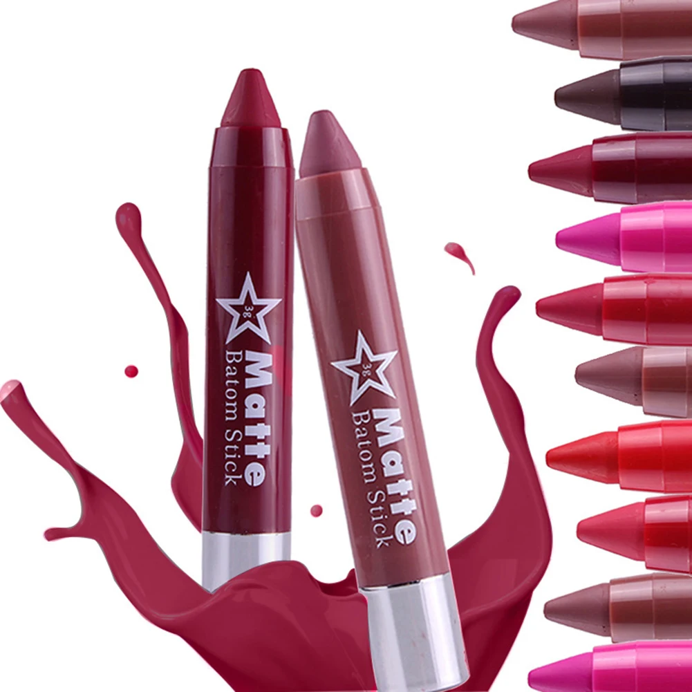

Portable Matte Moisturizing Lipstick Makeup Waterproof Women Beauty Cosmetic