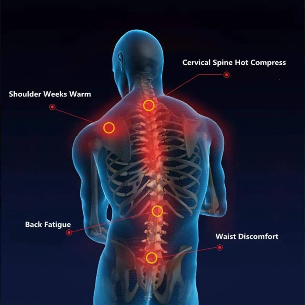 Многофункциональный массажер вибрационный нагревательный Электрический коврик для талии шеи мягкий шеи плеча терапевтический, Успокаивающий облегчение боли