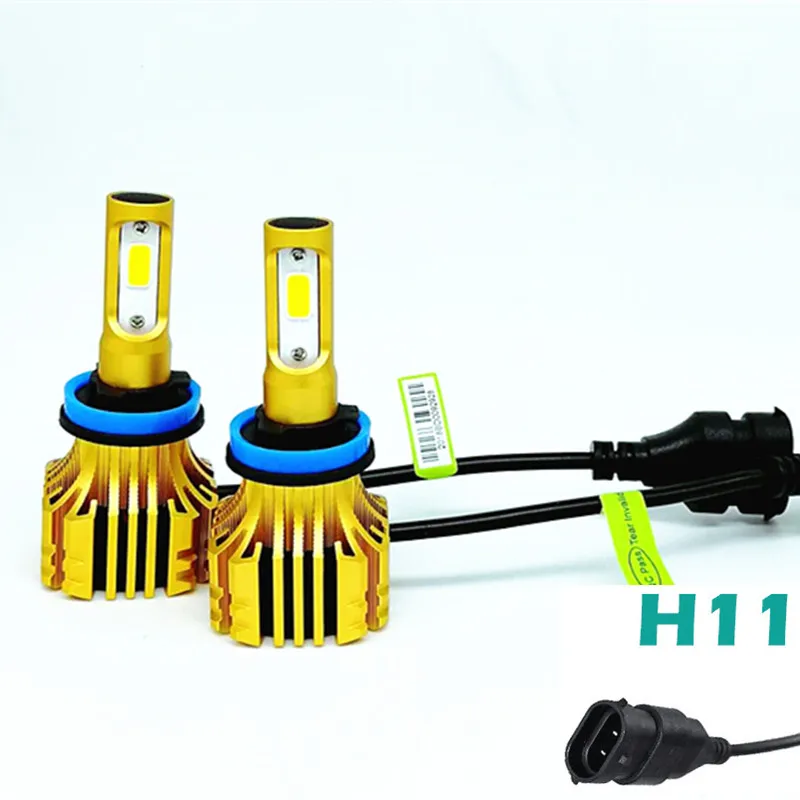 Светодиодный светильник LDDCZENGHUITEC H4 H7 H11 9005 9006 COB Chip 70W 7000LM 6500K светодиодный