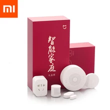 Умный домашний комплект от Xiaomi Mijia шлюз дверной оконный датчик человеческого тела беспроводной переключатель Zigbee розетка сигнализация