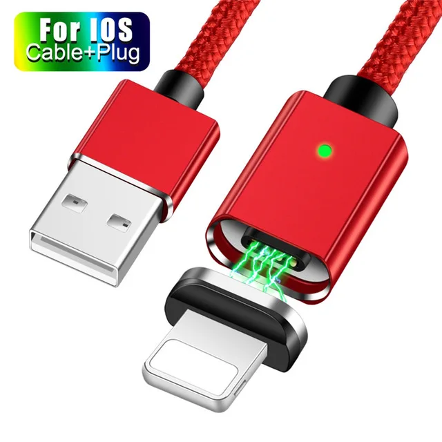 Магнитный кабель Micro usb type C адаптер для быстрой зарядки телефона type-C магнитное зарядное устройство USB C для iphone xiaomi samsung кабель Microusb - Цвет: Red 8 Pin Cable