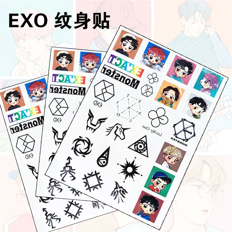 Chanyeol Tattoo Sticker | kpop exo nx act luhan lay baekhyun chanyeol suho do xiumin Chanyeol Tattoo Sticker | kpop exo nx act luhan lay baekhyun chanyeol suho do xiumin