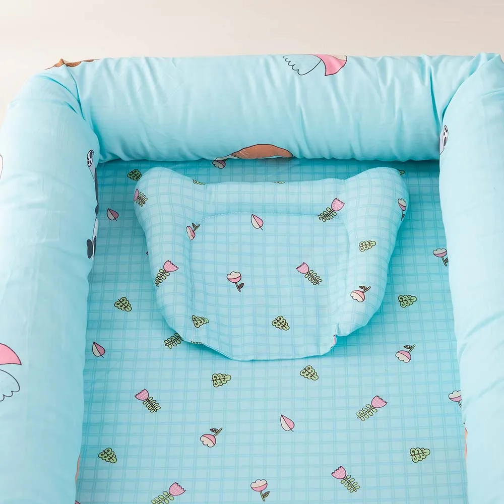 Портативная складная детская кроватка для новорожденных хлопковая кровать для сна Детская в автомобиле безопасное гнездо мягкая Колыбель детское гнездо кровать дорожная кроватка кровать с загородкой