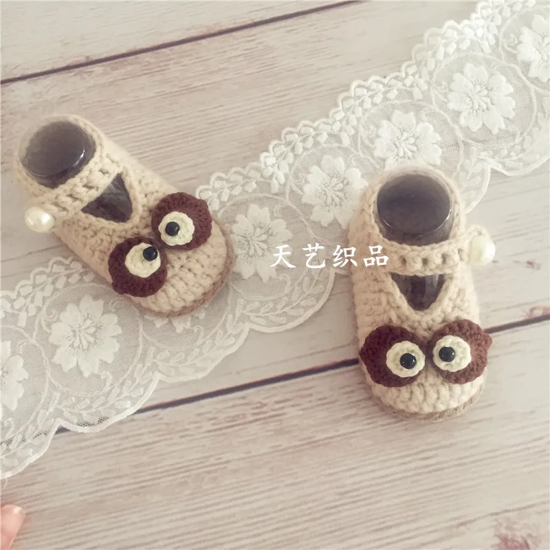 Hand-woven cotton thread shoes, buckles, single shoes, baby shoes, baby shoes, soft soles, 0-1 year old spring and autumn style