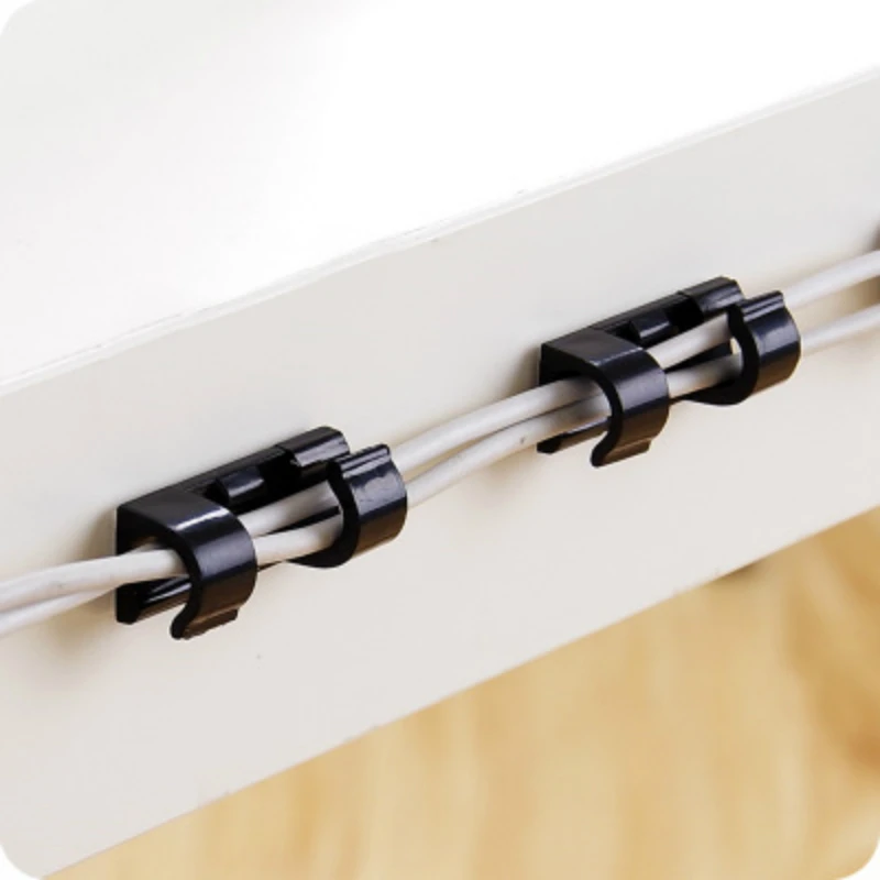 20 шт. ABS крючки для хранения для провода кабеля линии передачи данных полки для стены дома Offfice хранения Организатор держатель с 3 М наклейки