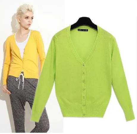 

New Brand Knitted Sweaters For Women Fashion Fall Spring V-neck Long Sleeve Jacket Women Sweaters Casual Women Cardigans Coats