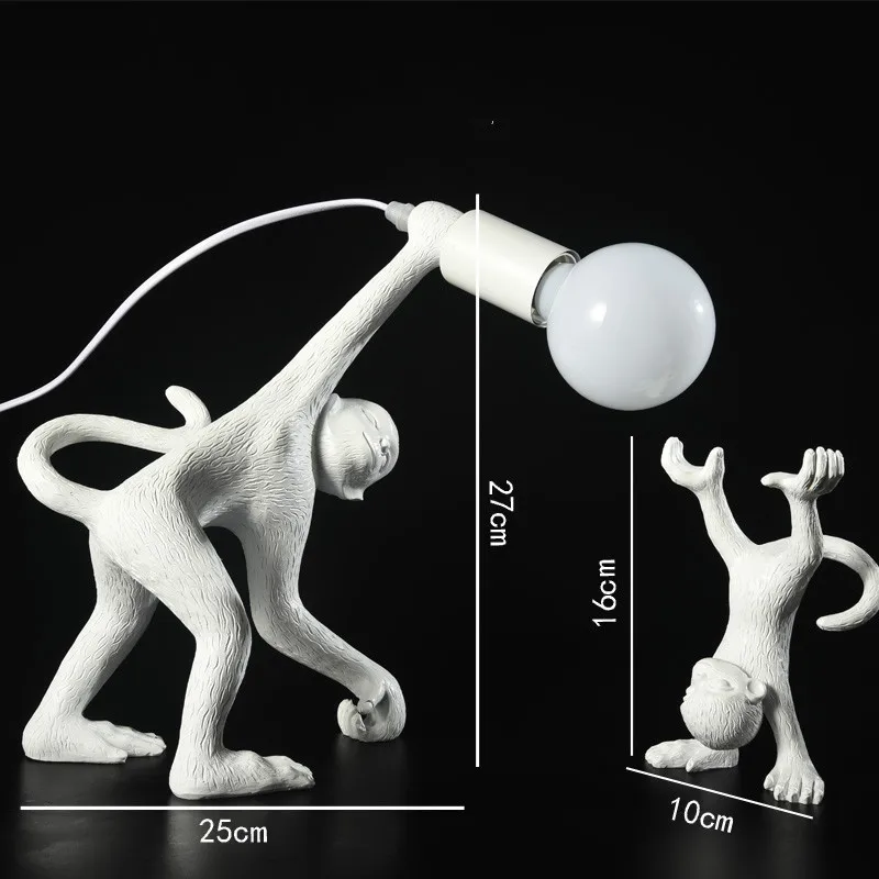 Скандинавские простые персональные Креативные украшения обезьяна настольная лампа для спальни мягкое украшение бар Защита глаз LM6051023py